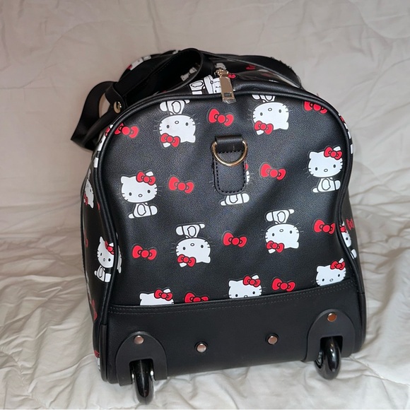 Bioworld x Sanrio Hello Kitty Faux Leather Carry-on Luggage Bag - Picture 6 of 12